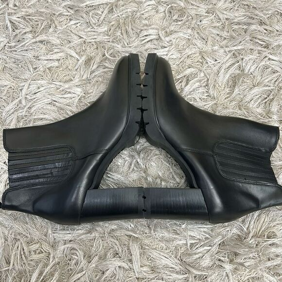 NWOB Paul Green Sahara Block Heel Chelsea Boots in Black Leather Sz UK 7/US 9.5 - Picture 10 of 13